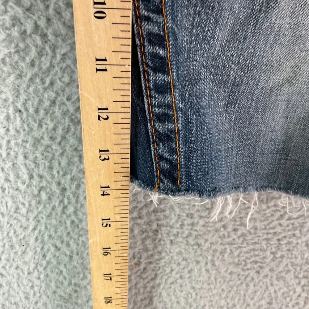 True Religion Straight Denim Shorts‎ Mens 31 Blue Good Cutoff Horseshoe USA Made